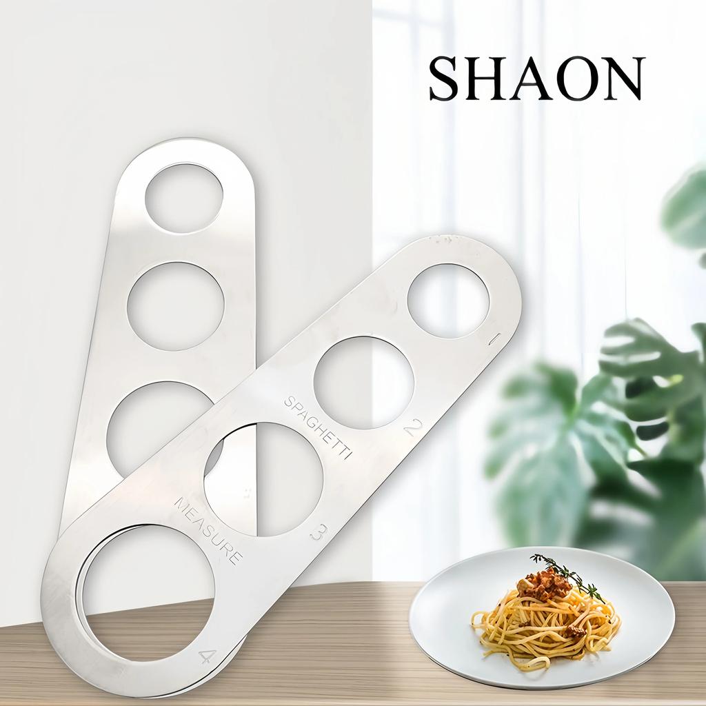 Stainless Steel 4-Hole Pasta Measuring Tool,Pasta Measuring Scale,Long Pasta,Wide Noodle Portion Control Tool,Kitchen Accessorie