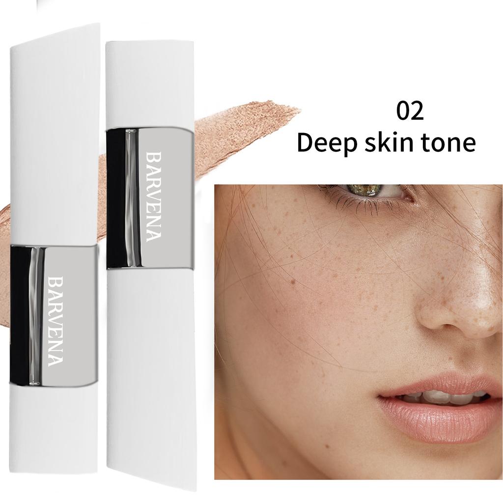 Ivory White 2 In 1 Color Changing Foundation Stick Lightweight Moisturizing Matte Transparent Natural Makeup