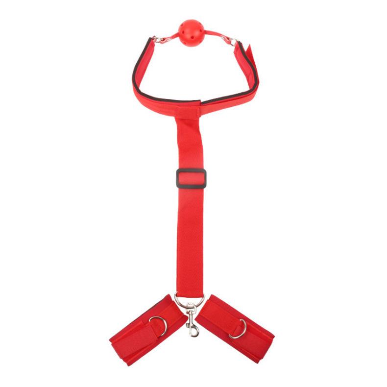 Sexy SM Backhand Back Neck Ring Bound Mouth Ball Slave Alternative Sex Toys Adult Products