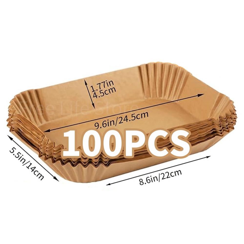 

Одноразовые бумажные подложки для аэрофритюрницы Прямоугольная антипригарная пергаментная бумага для аэрофритюрницы Ninja AF300 AF400 SL400 Dual Zone