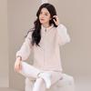 2024 Korean Coral Fleece Autumn/Winter Velvet Warm Casual Home Suit