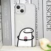 F-Flork Funny Meme Couple Phone Case for IPhone 15 14 13 Pro Max 16 13 12 11 Mini 7 8 15 14Plus SE 2020 X XS XR Clear Soft Cover