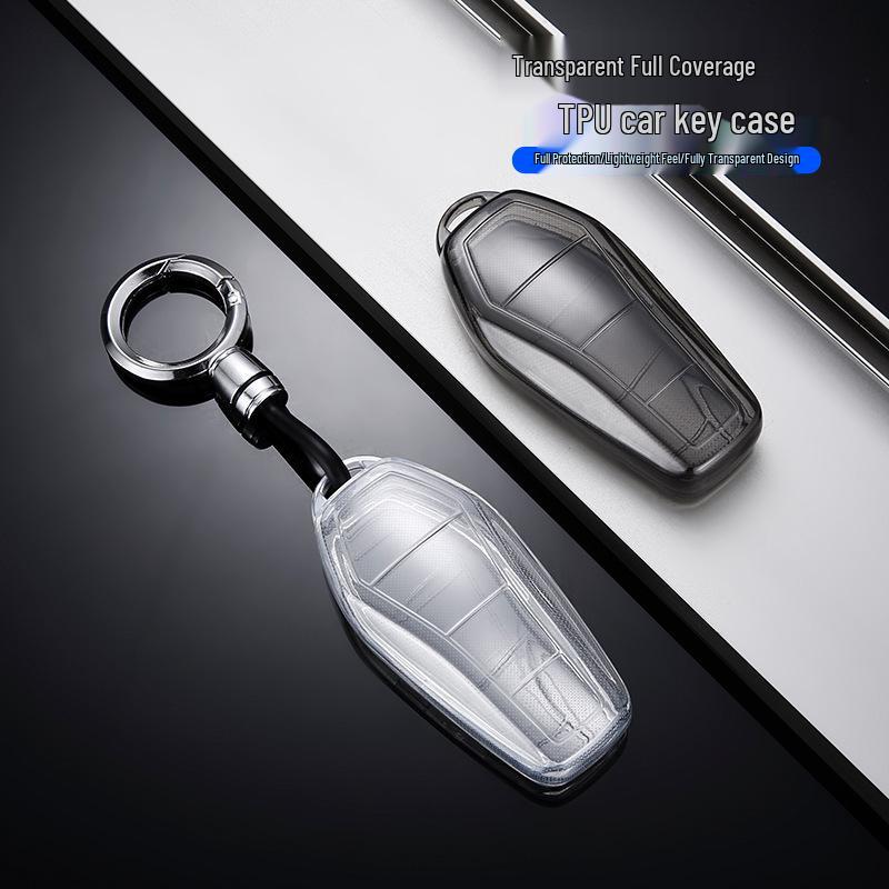 BYD Key Case: TPU Full Coverage Protective Shell for Song Qin PLUS/dmi Dolphin - Anti-Fall Design.