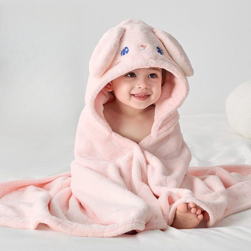 Children's Bath Towels Boys and Girls Wearable Cape Baby Bathrobe Bath Quick-drying Absorbent Wrap