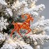 Holiday Ornament for Family Goat Christmas Tree Hanging Ornaments, Decorative 2D Flat Acrylic Festive Winter Pendant Party Home Decor, Lightweight