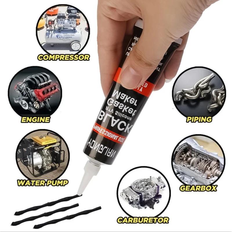 Sigillante per guarnizioni per auto, sigillante per motore auto, adesivo universale impermeabile e resistente all'olio, senza silicone, colla, riparazione, sigillante