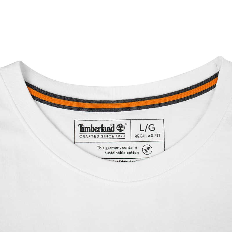 Timberland Outdoor Casual Tree Logo Print Crew Neck Short Sleeve T-Shirt Men Tops White A24RF-100