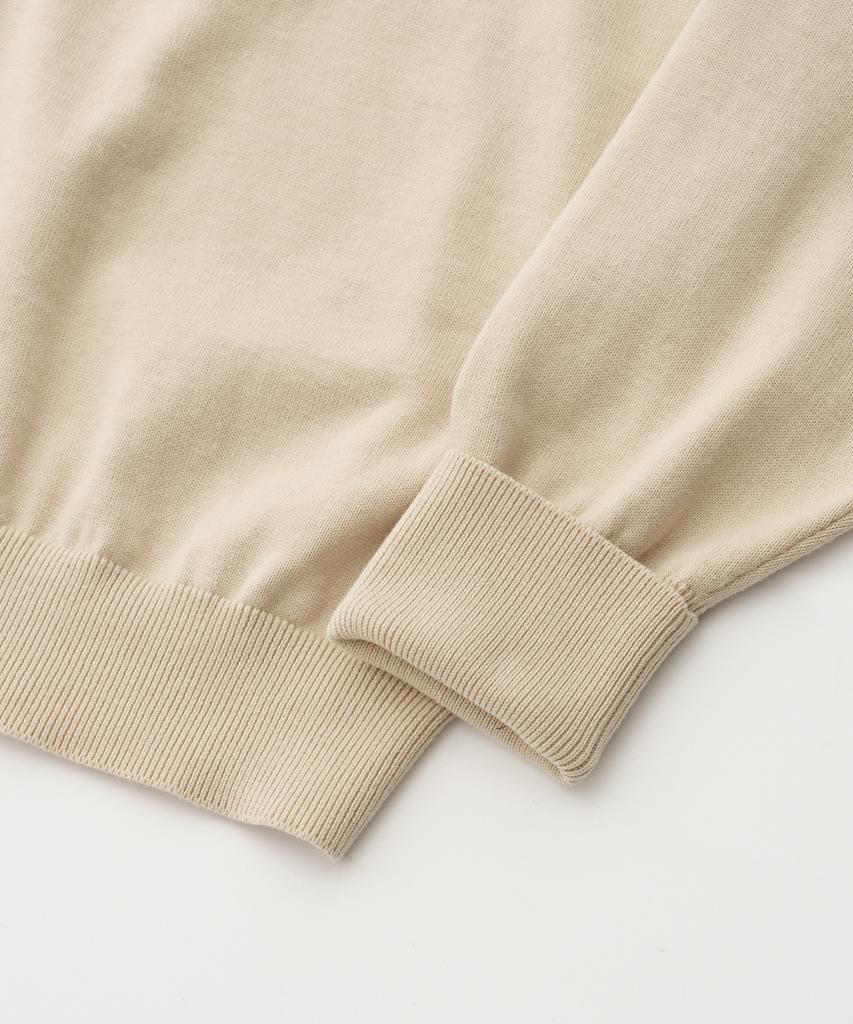 Another Office Scape Knit Polo Cardigan (Almond Milk)
