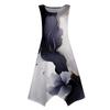 Women's Casual Fashion Round Neck Sleeveless Floral Print Irregular Hem Midi Dress