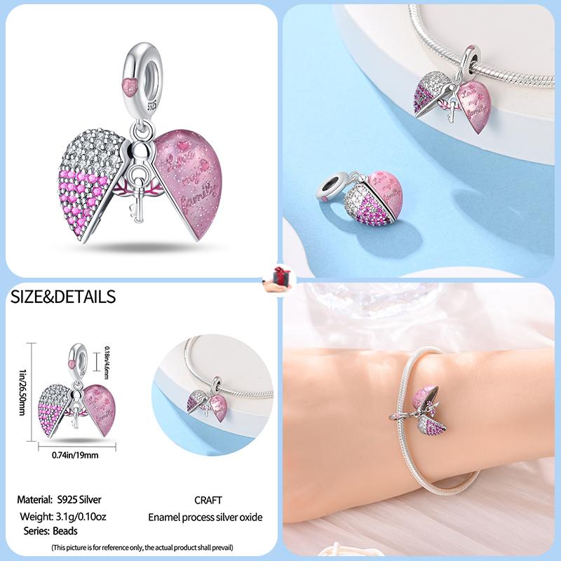 Brand New Copper Metal Trendy Fashion Heart Butterfly Cat Claw Charm Bead Components Bead Components Ideal Designed For 3mm Bracelet High Quality