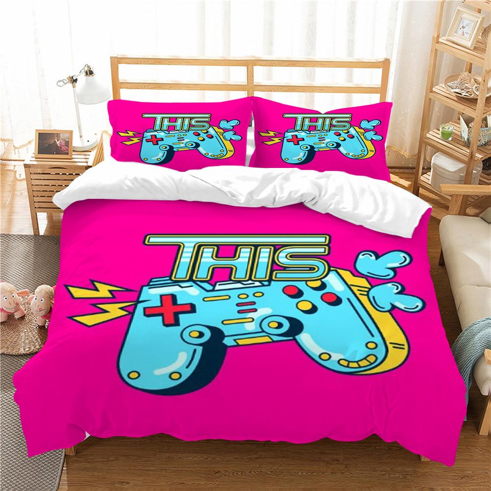 Bedding Cover Suit King Double Size Man Woman High Quality Bed Cover Set 3D Gamer Printed Creative Bedspreads
