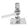 Marine VHF Antenna Mounts Polished 316 Stainless Steel Adjustable Ratchet Antenna Base Mount for Boat 1 Inch Antenna