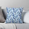 Floral Blue Poetic Escape Square Pillowcase Polyester Linen Velvet Pattern Zip Decorative Home Cushion Cover 45X45