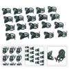 20pcs/set 6-Claw Plant Clips Climbing Vine Stem Clasp Tied Orchid Flower Support Clamps Bundle Branch Garden Tool Brown Green