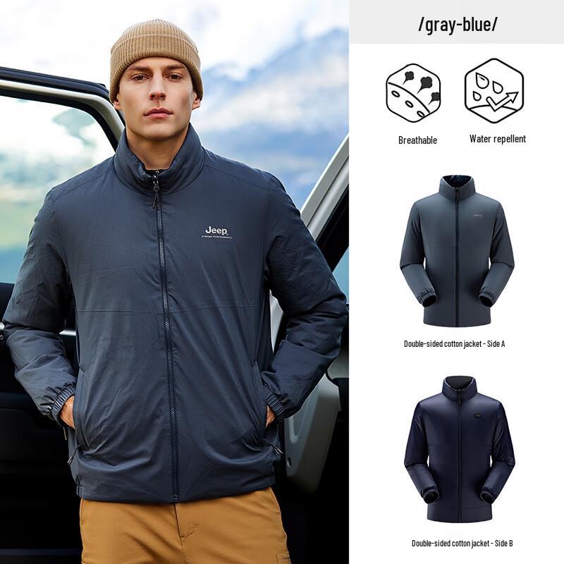 

JEEP Men s Thickened Hooded Outdoor Padded Jacket L