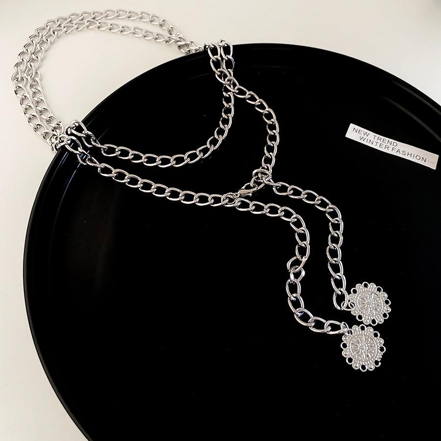 Chain Round Tassel Necklace Minimalist Stylish Clavicle Chain Jewelry