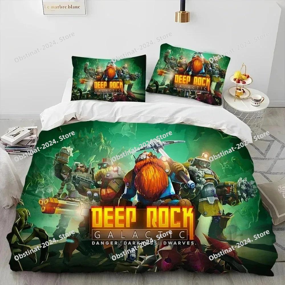 3D Print Deep Rock Galactic Game DRG Bedding Set Duvet Cover Bed Set Quilt Cover Pillowcase Comforter king Queen Size Boys Adult