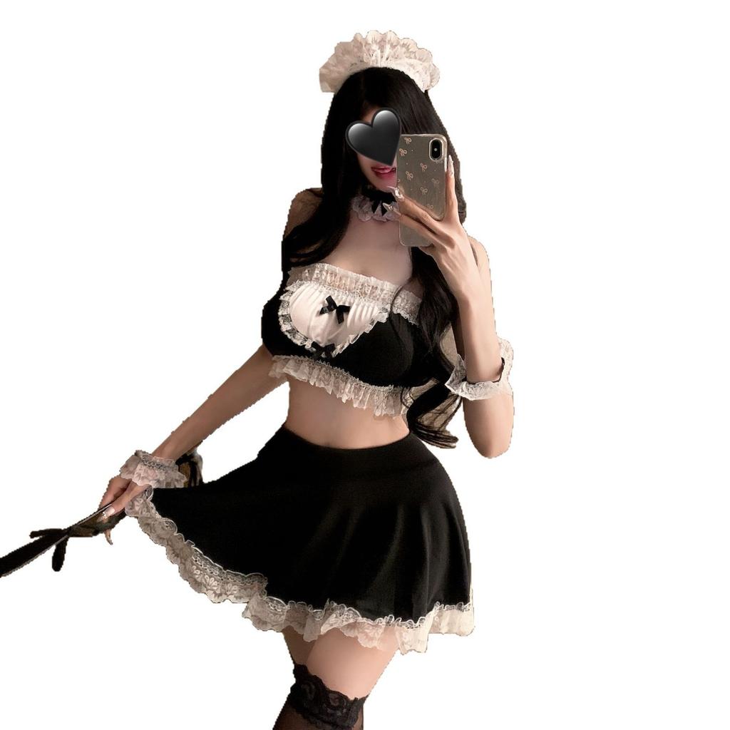 Sexy Lingerie Sexy Lace Maid Outfit Uniform Seduction Pure Lust Cute Split Maid Free Suit