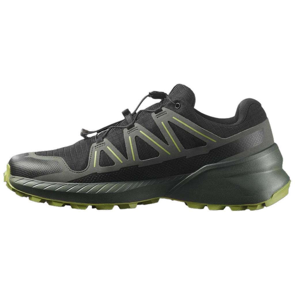 SALOMON Speedcross Peak Slip Resistant Abrasion Resistant Low top Trail Running Shoes Men's Black Green 477905