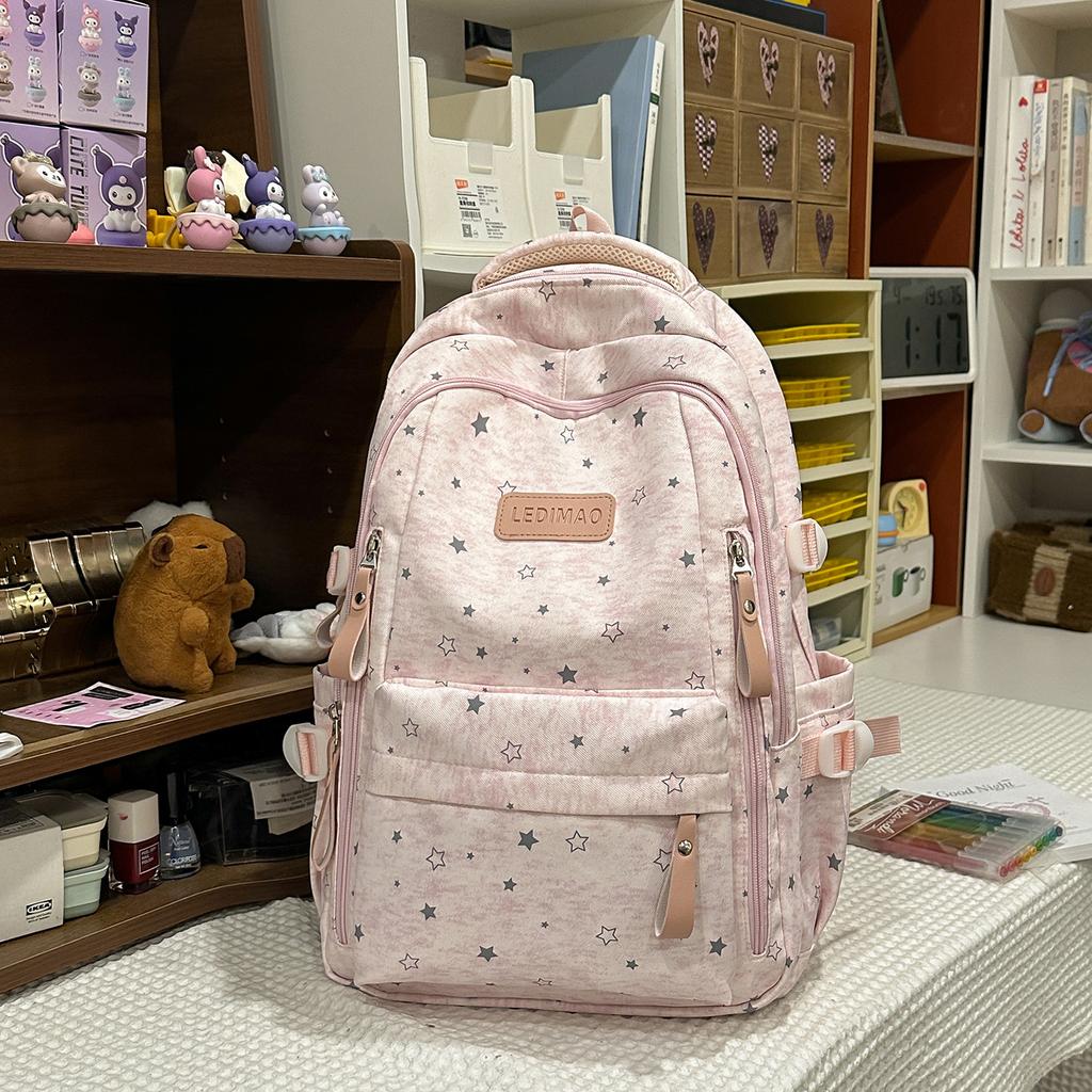 Schoolbag: Korean-style INS Artistic Fresh Star Backpack, High-aesthetic Collegiate Style, Backpack for Middle and High School Students for