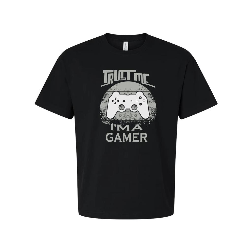 Unisex Trust Me I Am A Gamer Graphic Tee With Controller Emblem For Gamers And V