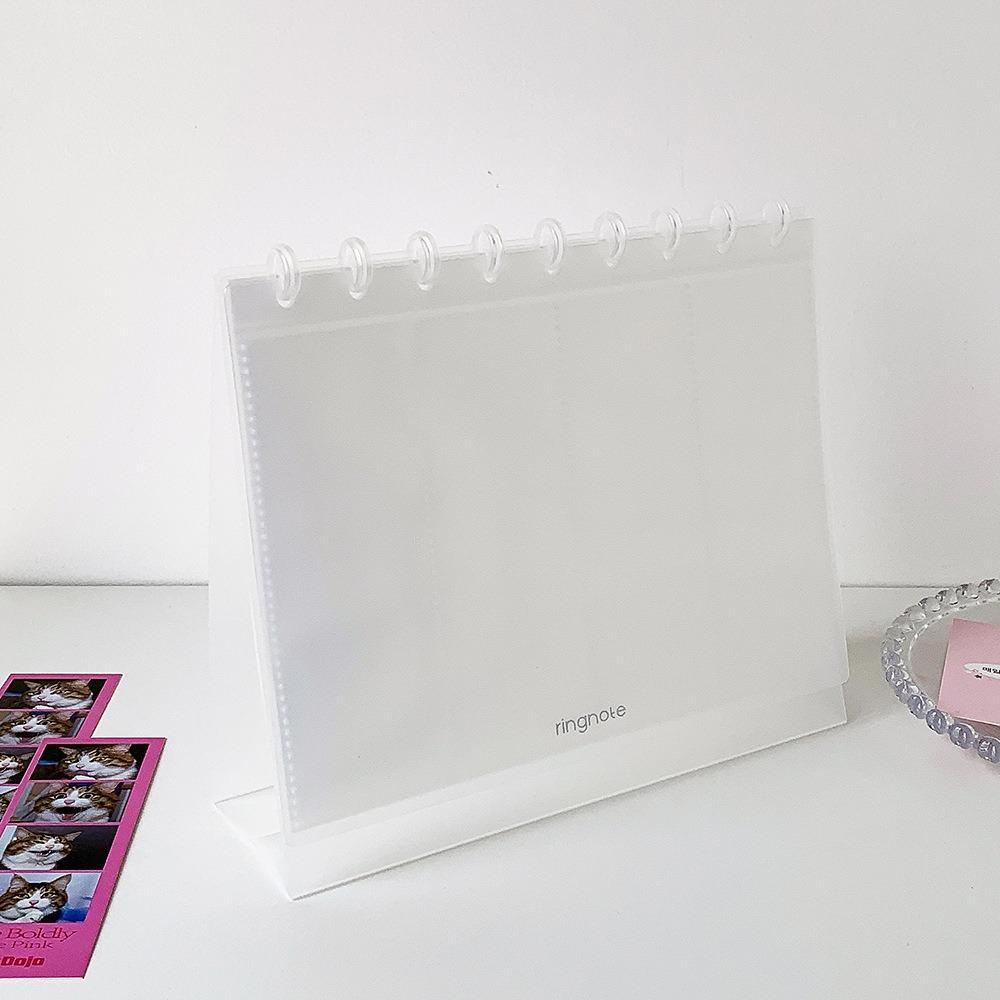 Minimalist PP Photo Album Clear Mushroom Hole Photo Card Binder Loose Leaf Desktop Display Album Kpop Photocard Collection