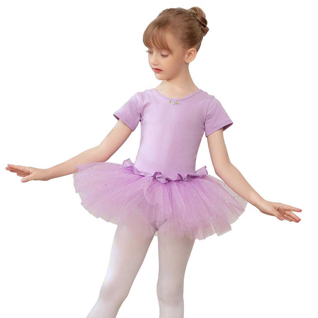 Girls Kids Sequins Ballet Dance Dress Leotard Gymnastics Skating Party Costume E - Foto 12