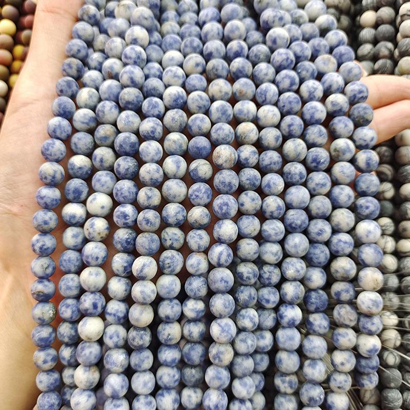 6/8/10mm Matte Stone Beads Natural Stone Beads Round Loose Spacer Beads For Jewelry Making DIY Bracelet Necklace Accessories