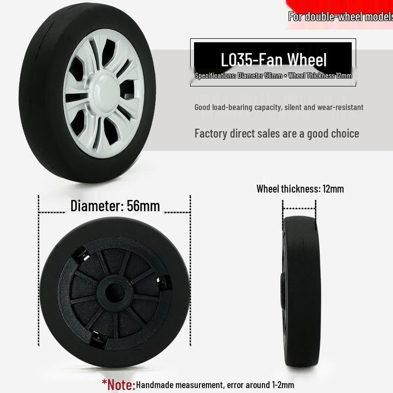 Universal Telescopic Luggage Wheels & Leather Case Replacement Rollers with Password Lock.
