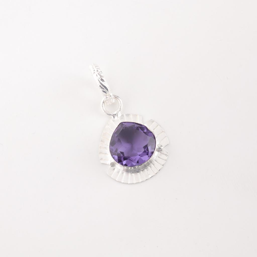Natural Iolite Gemstone 925 Sterling Silver Jewelry Designer Pendant 1.15" Gift PP-8-2