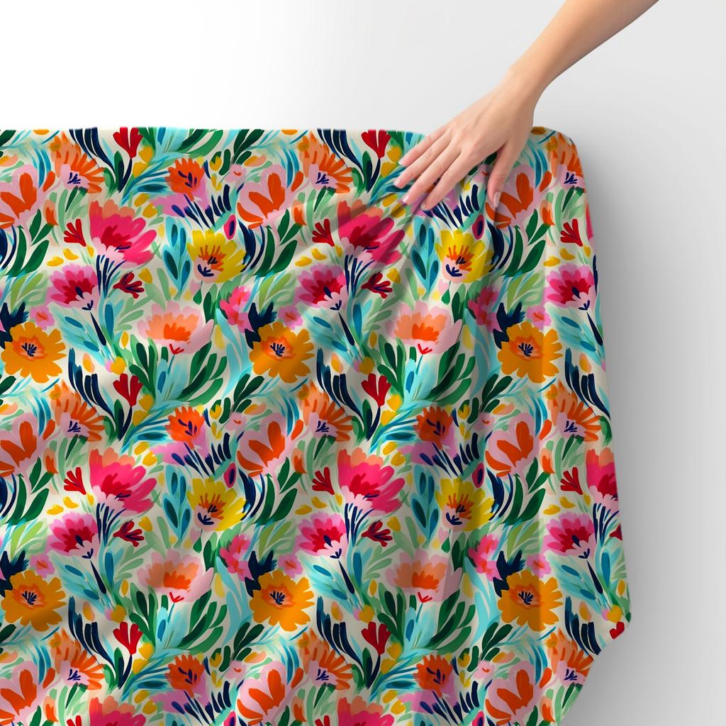 Royal Samt Stoff Polyester Zum Nähen - Motiv Blumen - Rdx2444