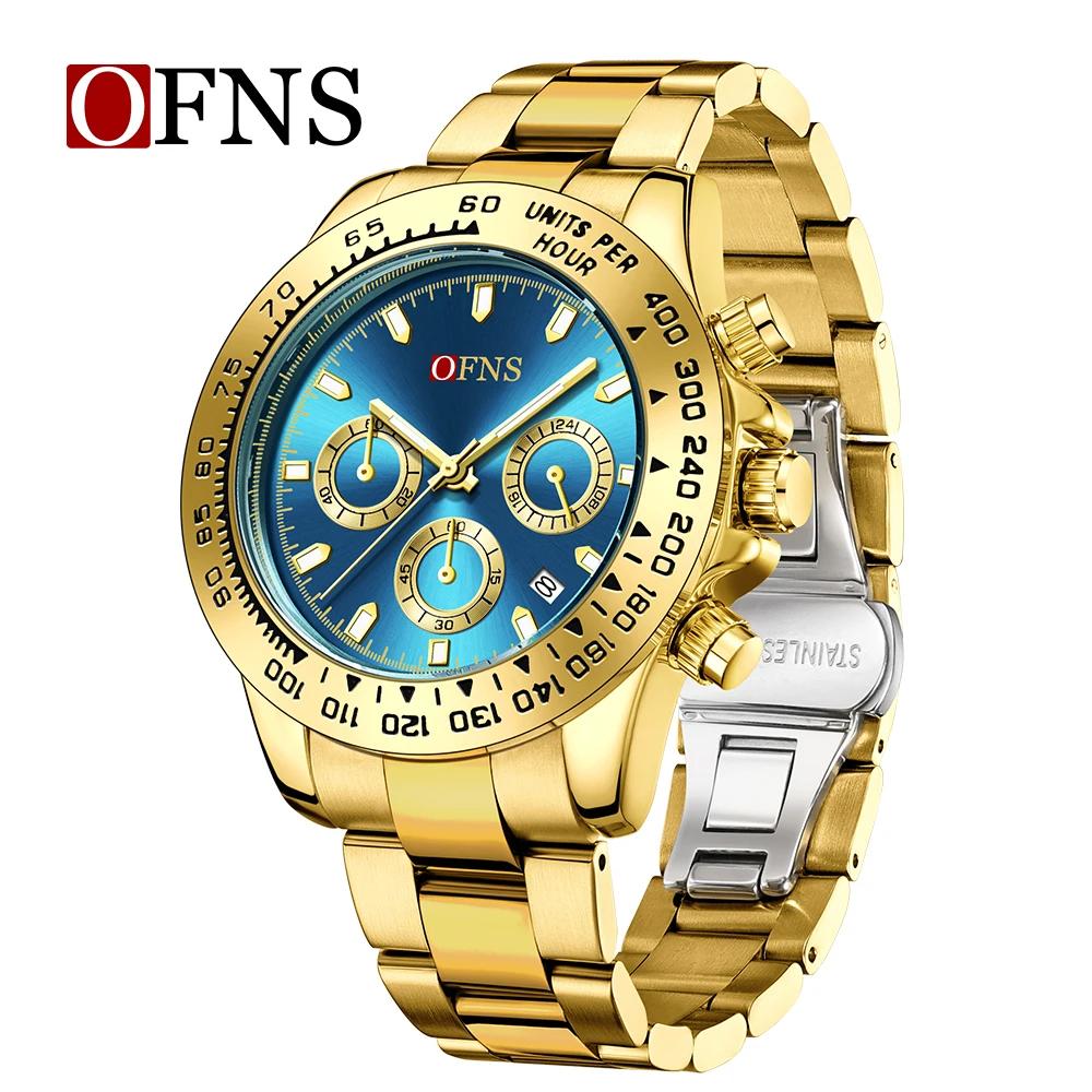 Fashion Men Watch Luminous Waterproof Chronograph Date Man Wristwatch Big Dial Stainless Steel Quartz Analog Watches Reloj