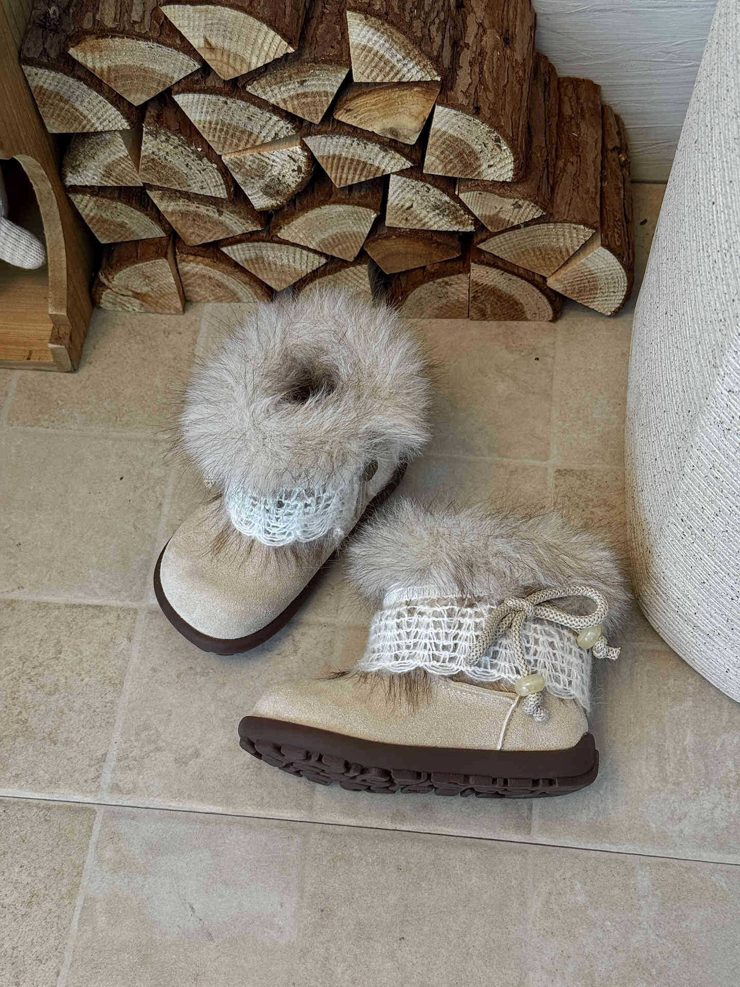 

XSHX меховые сапоги | Ретро женские с боковой молнией, теплые осенью и зимой, нескользящая резиновая подошва, стабилизатор стопы 25