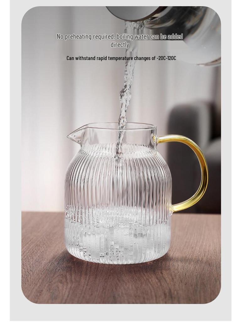 2025 Heat-Resistant Glass Kettle Set – Large Capacity Cold Water & Juice Jug