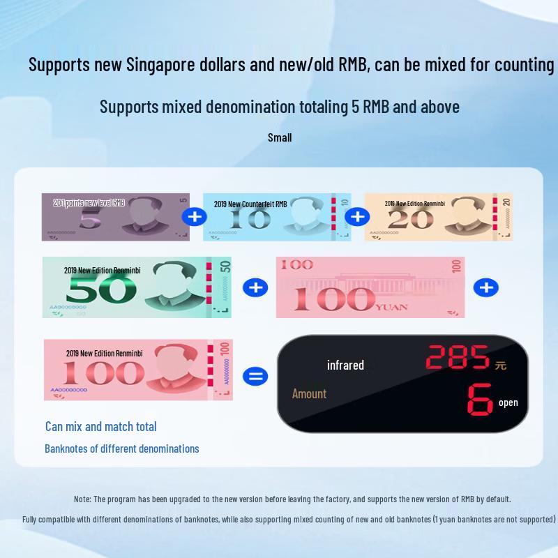 Weirong WR-I3 B-Class Intelligent Bill Counter CN Plug (adapter Included)