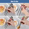 10 Pairs Reble Chopstick Helper, Chopstick Trainers for Beginners, Adult Straining Chopsticks Hinges Connector, Non-Slip Chopsticks Trainer