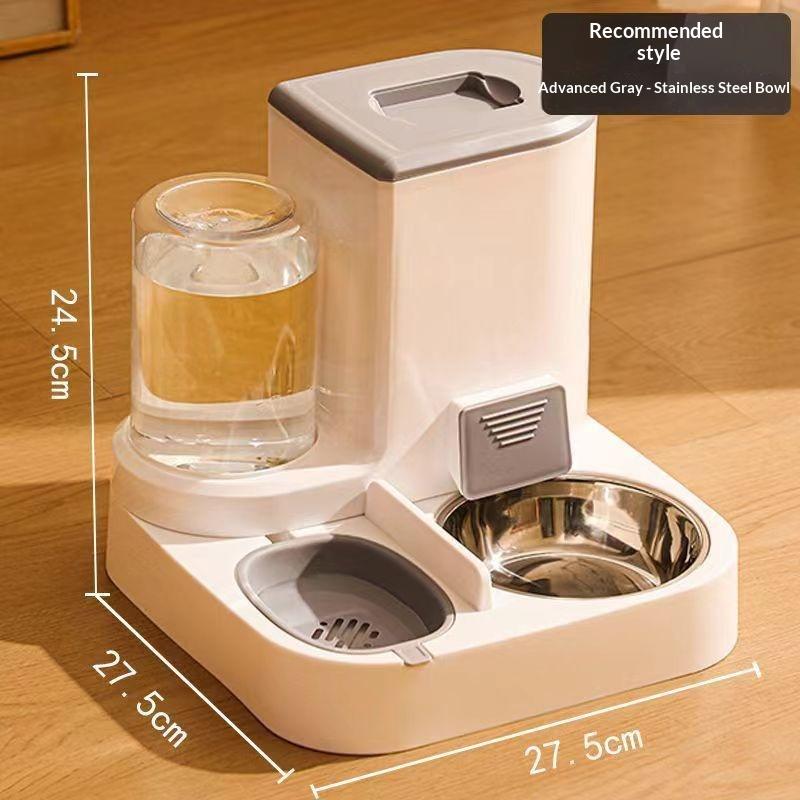 Modern Stylish Luxurious Automatic Pet Cat Feeder Water Dispenser Plastic Water Bottle Dog Food Bowl Auto Cat Supplies Bowl