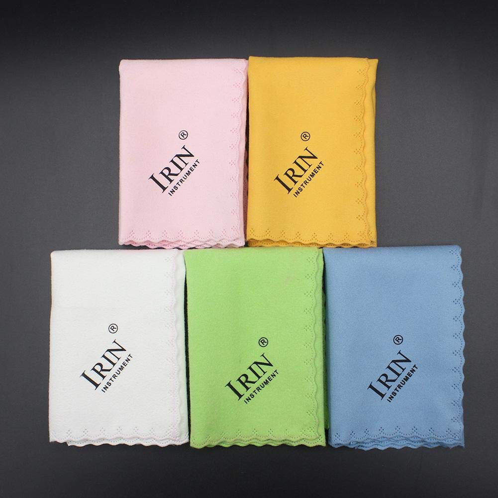 LAJS Super Soft Microfiber Guitar and Instrument Multifunctional Jewelry Cleaning Cloth Set for and x Cloths, 5-Piece Violin, Viola, Cello, Bass,