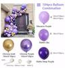126pcs Purple Balloon Chain with Hollow Butterfly Scene Arrangement Garland Adult/child Baby Shower/wedding Decoration Birthday Party