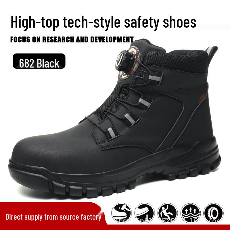 Steel Toe Anti-Smash Safety Shoes with Puncture-Resistant Technology, Lightweight & Comfortable Shock-Absorbing Work Shoes