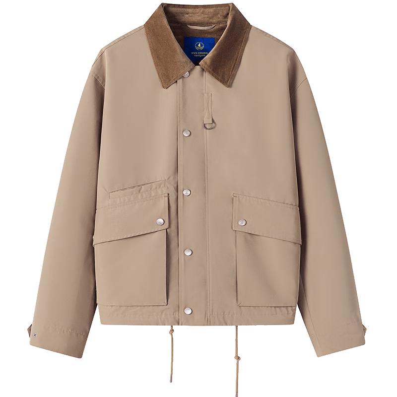 

NVG.YOUNG Men s Autumn/Winter Loose Fit Workwear Jacket L