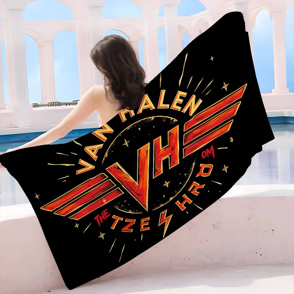 V-Van-Halen Band Microfiber Blanket Quick Drying Beach Towels Oversized Printing Super Absorbent Pool Towel Blanket