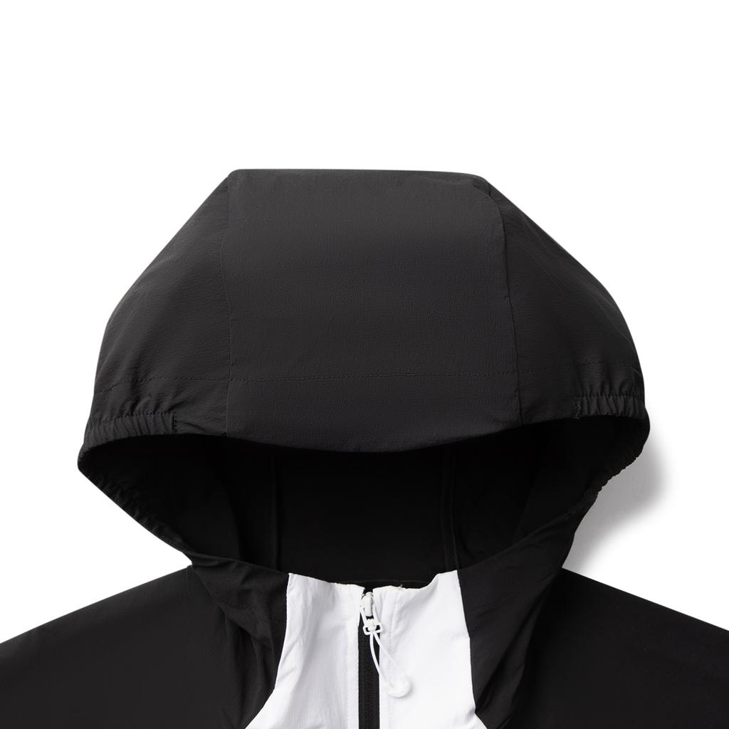 Li Ning Running Series Color Block Letter Zipper Hooded Casual Jacket Men Jackets White Black AFYV001-1