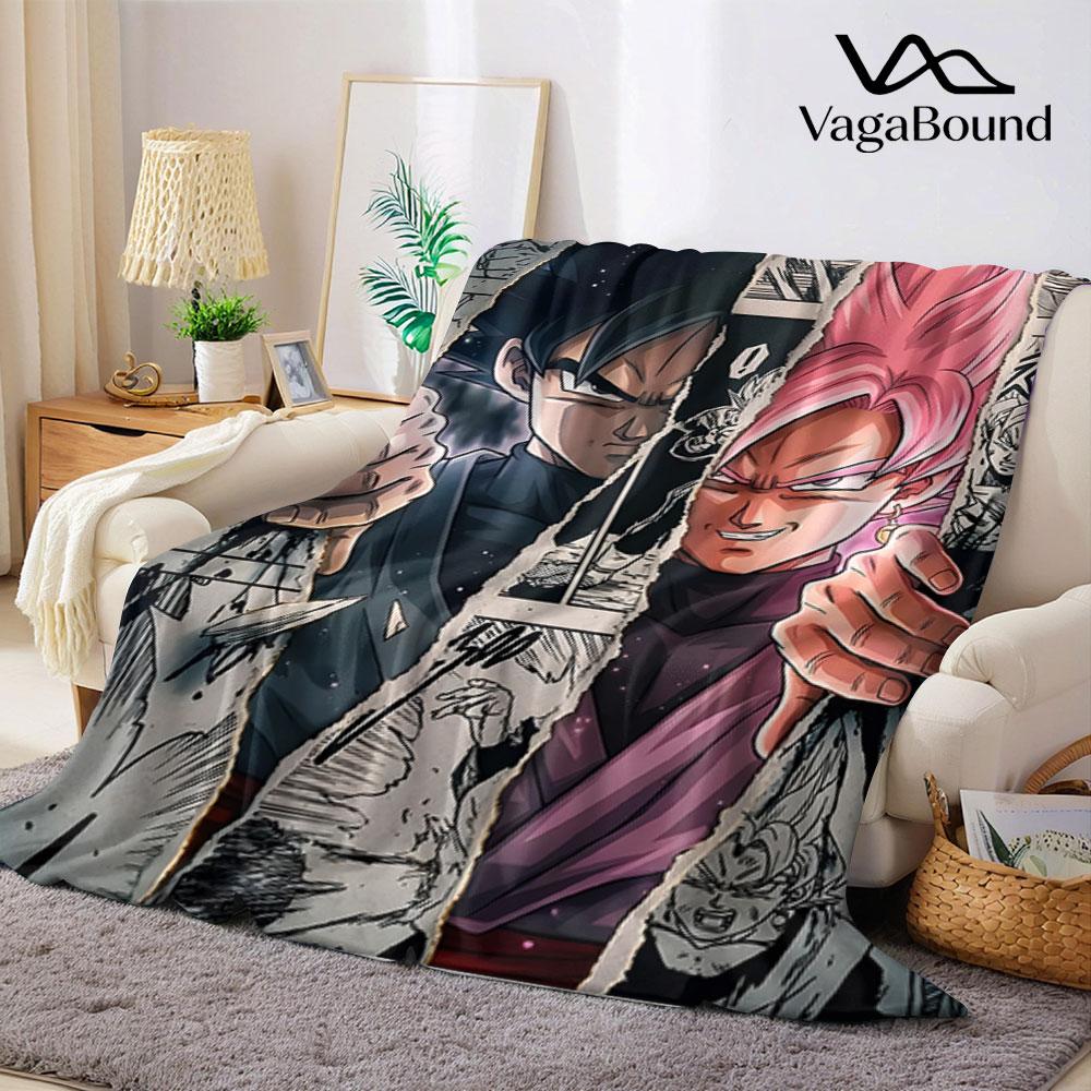Anime DDragons BBall Printed Blanket Suitable for Sofas Beds Offices Travel Camping Chairs Warm Plush Blanket