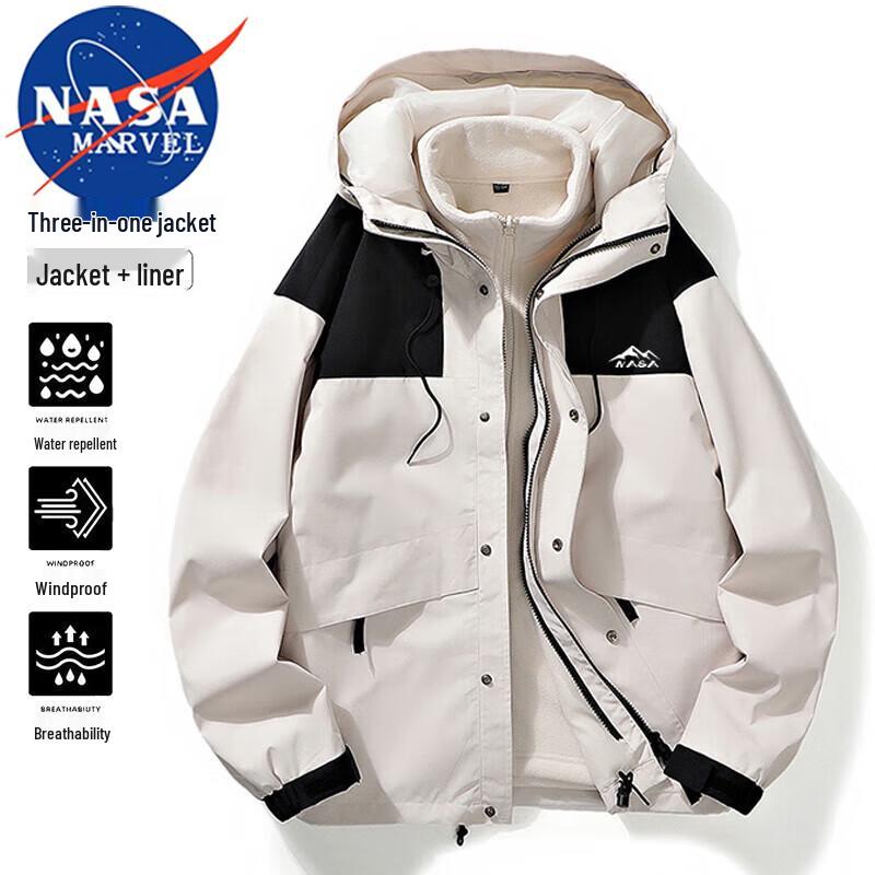 

NASA MARVEL Men s 3-in-1 Hooded Outdoor Jacket M