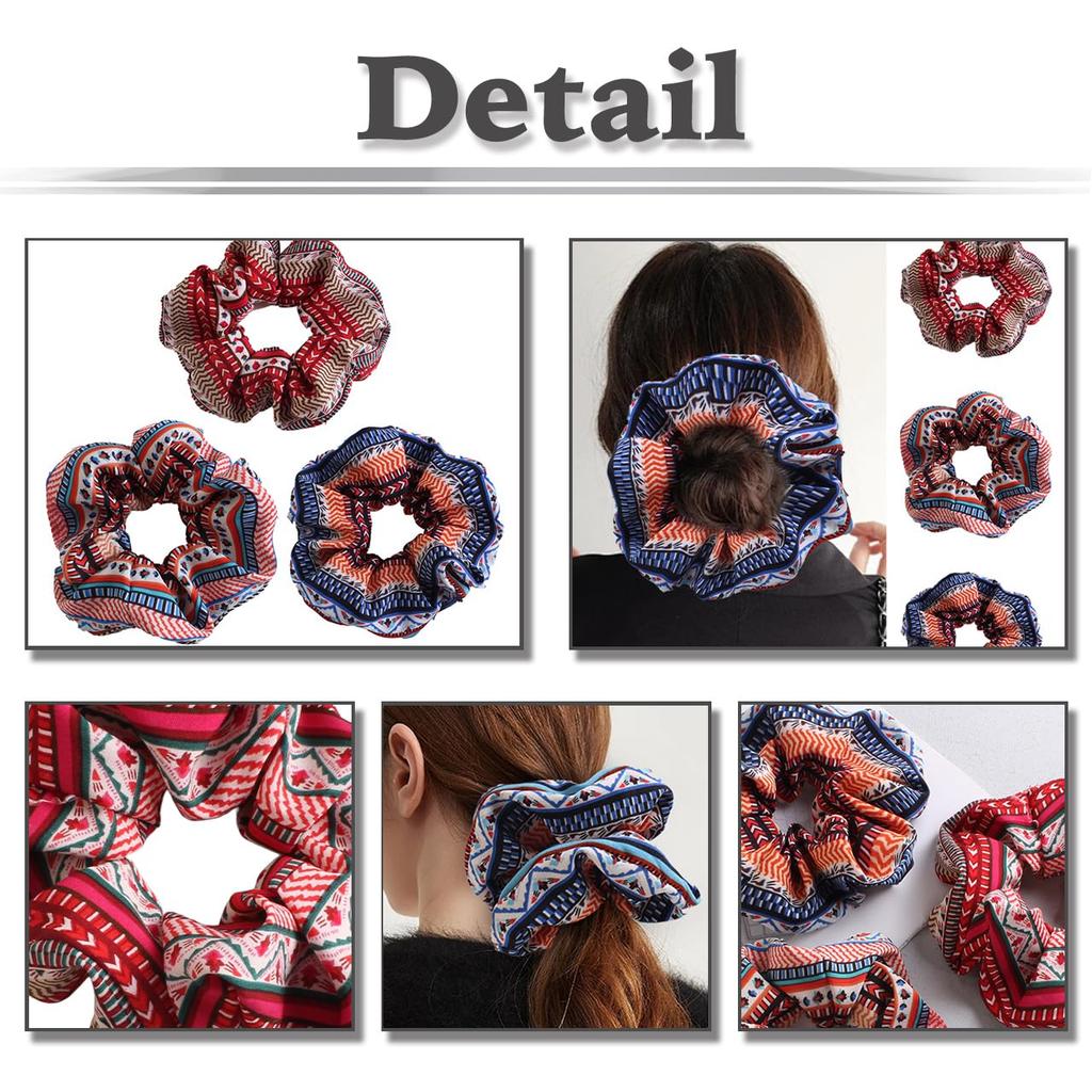 White Fang Scrunchie Hair Hair Hair Hair AZ554 Accessory, Tie, Ornament, Arrangement, Cute, Stylish, Women's, (Blue)