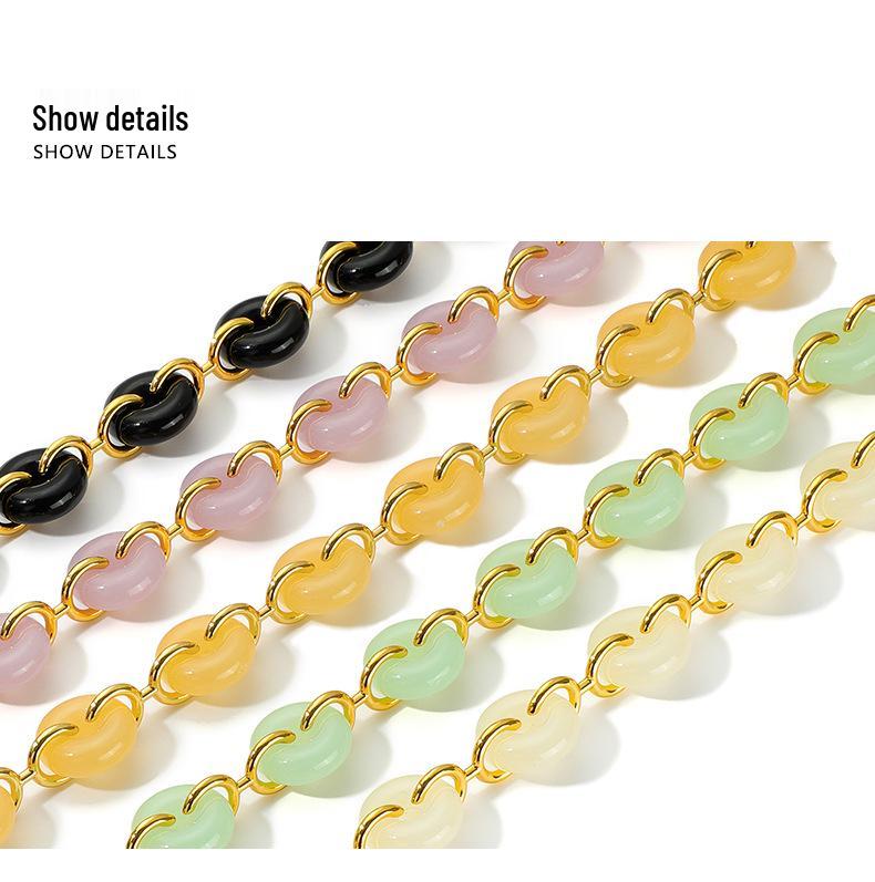 Donut Resin Acrylic Alloy Chain Strap for Shoulder, Crossbody & Underarm Bags