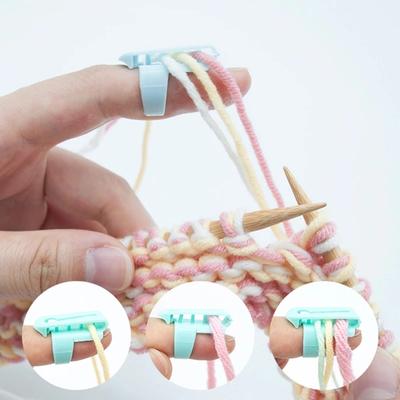 1/5/10pcs Finger Splitter Sweater Wool Knitting Tool 4 Yarn Guide Thimble Plastic Sewing