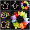 4 Pcs/Set Hawaiian Tropical Hula Luau Grass Dance Head Neck Wrist Garland
