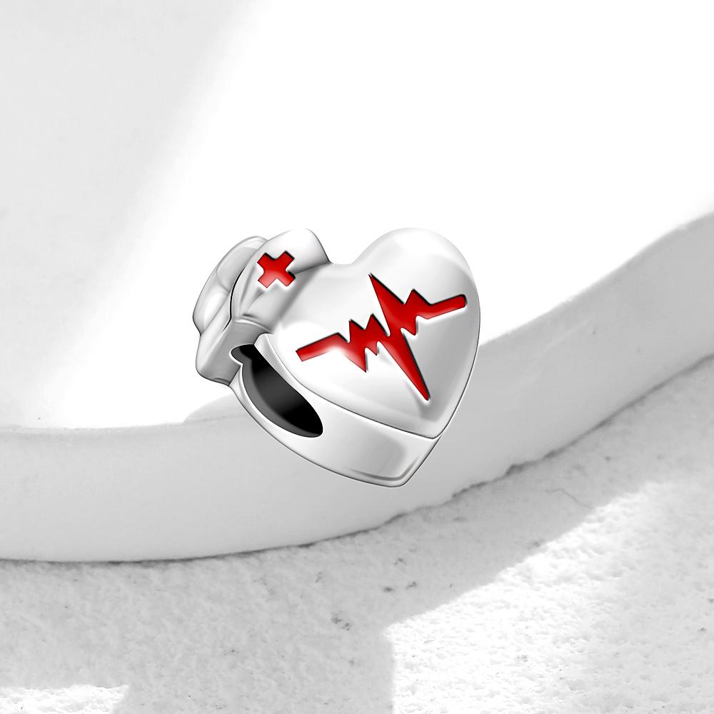 New Copper Doctor Nurse Stethoscope Charms Diy Dangle Beads Fit Original Pendant Bracelet Necklace Fashion Jewelry